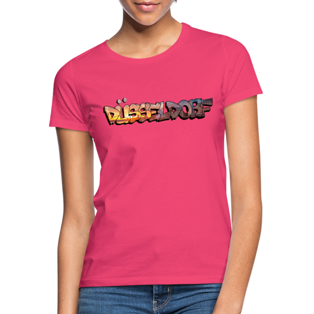 T-Shirt Ladies Düsseldorf "Skyline Sunset" - azalea