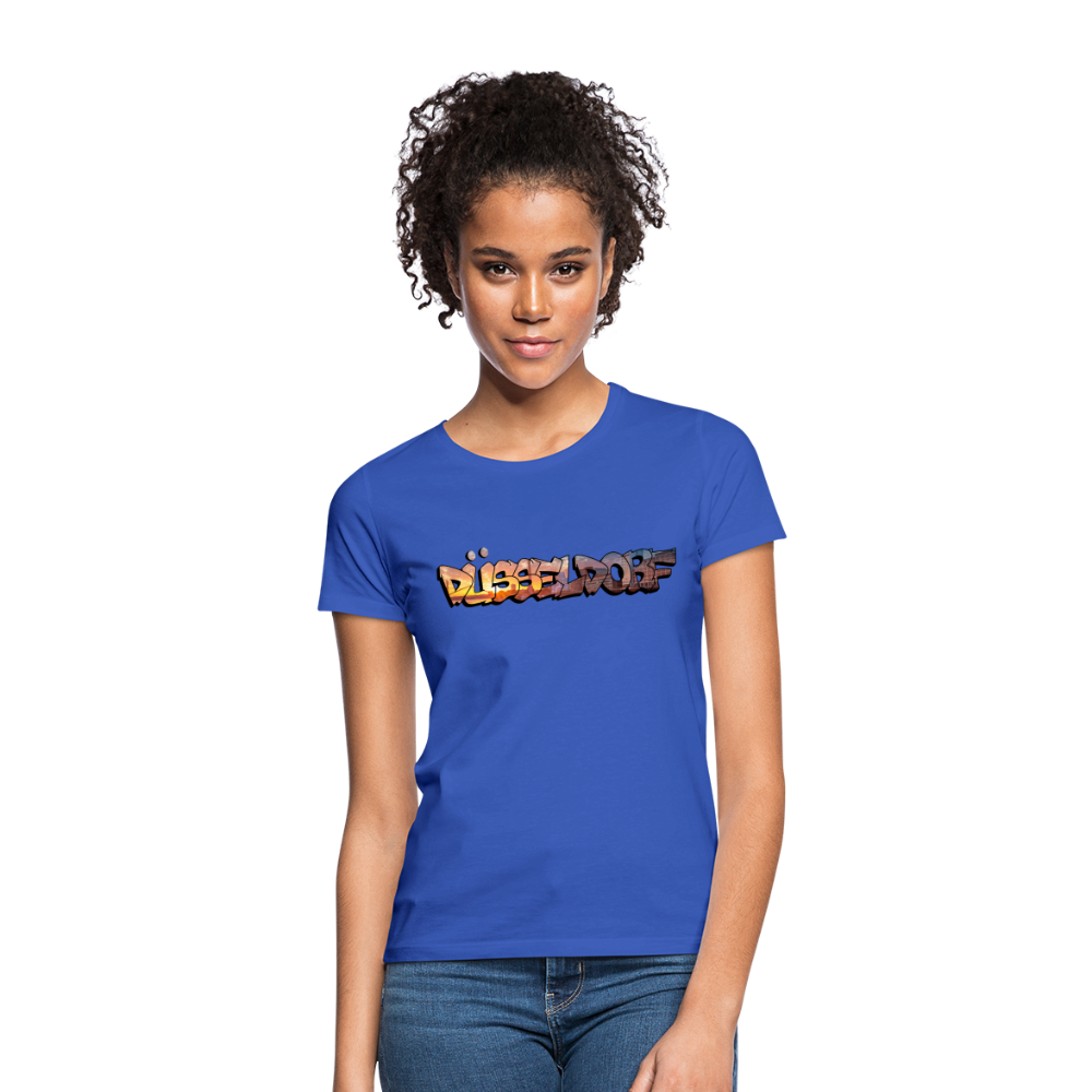 T-Shirt Ladies Düsseldorf "Skyline Sunset" - royal blue