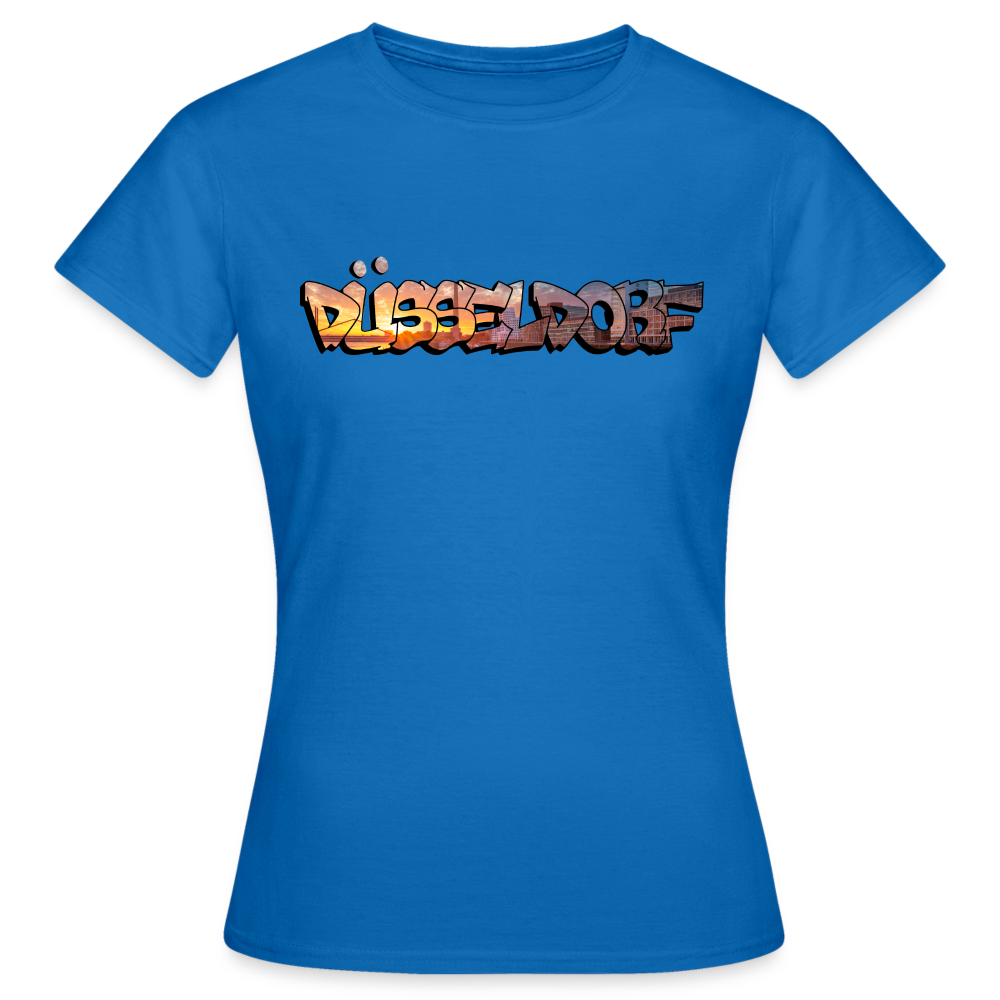 T-Shirt Ladies Düsseldorf "Skyline Sunset" - royal blue