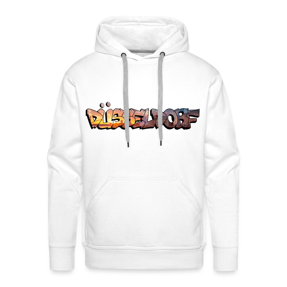 Hoodie Düsseldorf "Skyline Sunset" - white