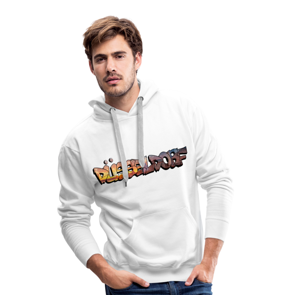 Hoodie Düsseldorf "Skyline Sunset" - white