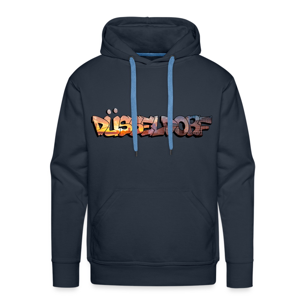 Hoodie Düsseldorf "Skyline Sunset" - navy