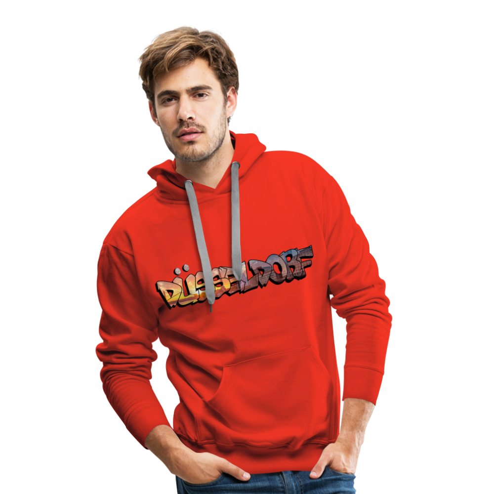 Hoodie Düsseldorf "Skyline Sunset" - red