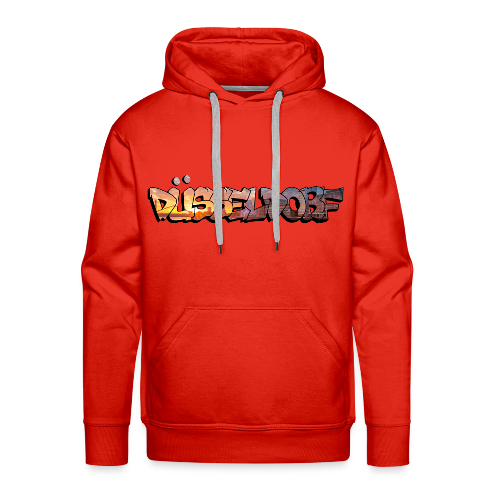 Hoodie Düsseldorf "Skyline Sunset" - red