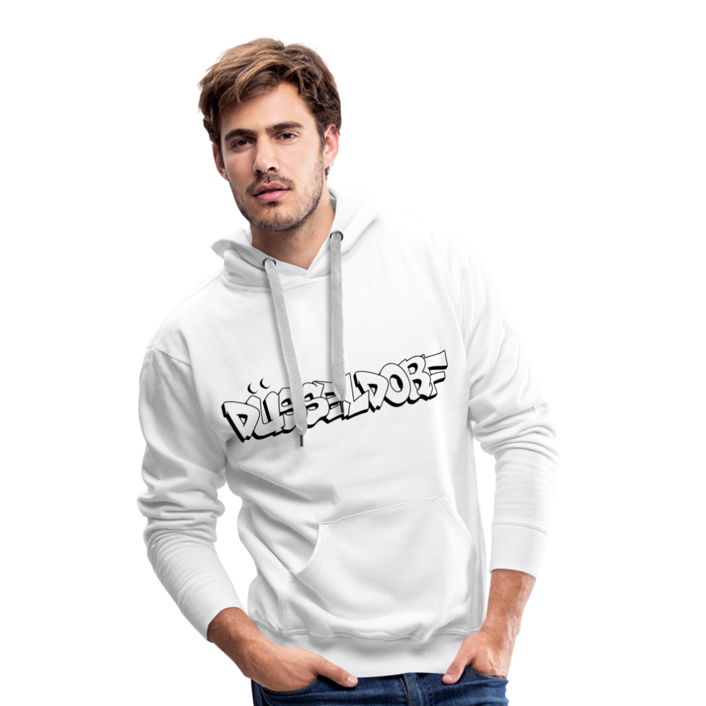 Hoodie Düsseldorf "Graffiti" Dark Edition - white