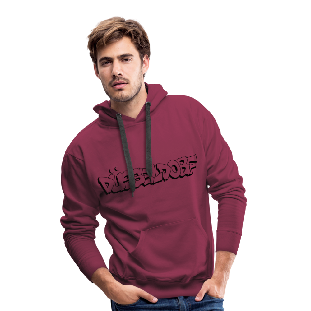 Hoodie Düsseldorf "Graffiti" Dark Edition - bordeaux