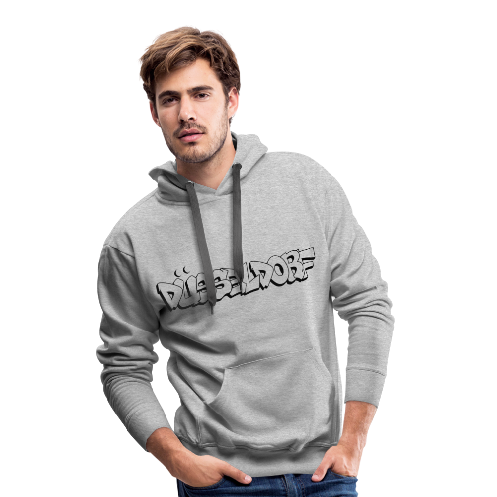 Hoodie Düsseldorf "Graffiti" Dark Edition - heather grey