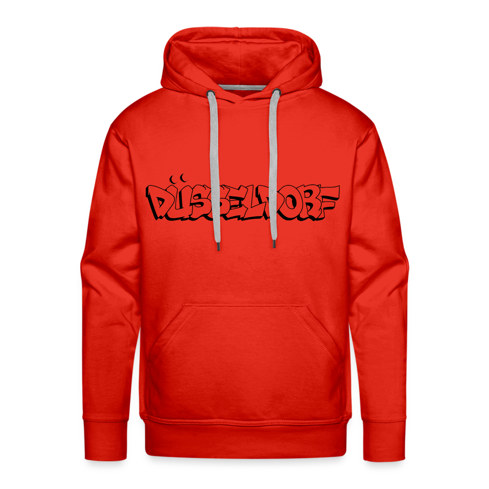 Hoodie Düsseldorf "Graffiti" Dark Edition - red