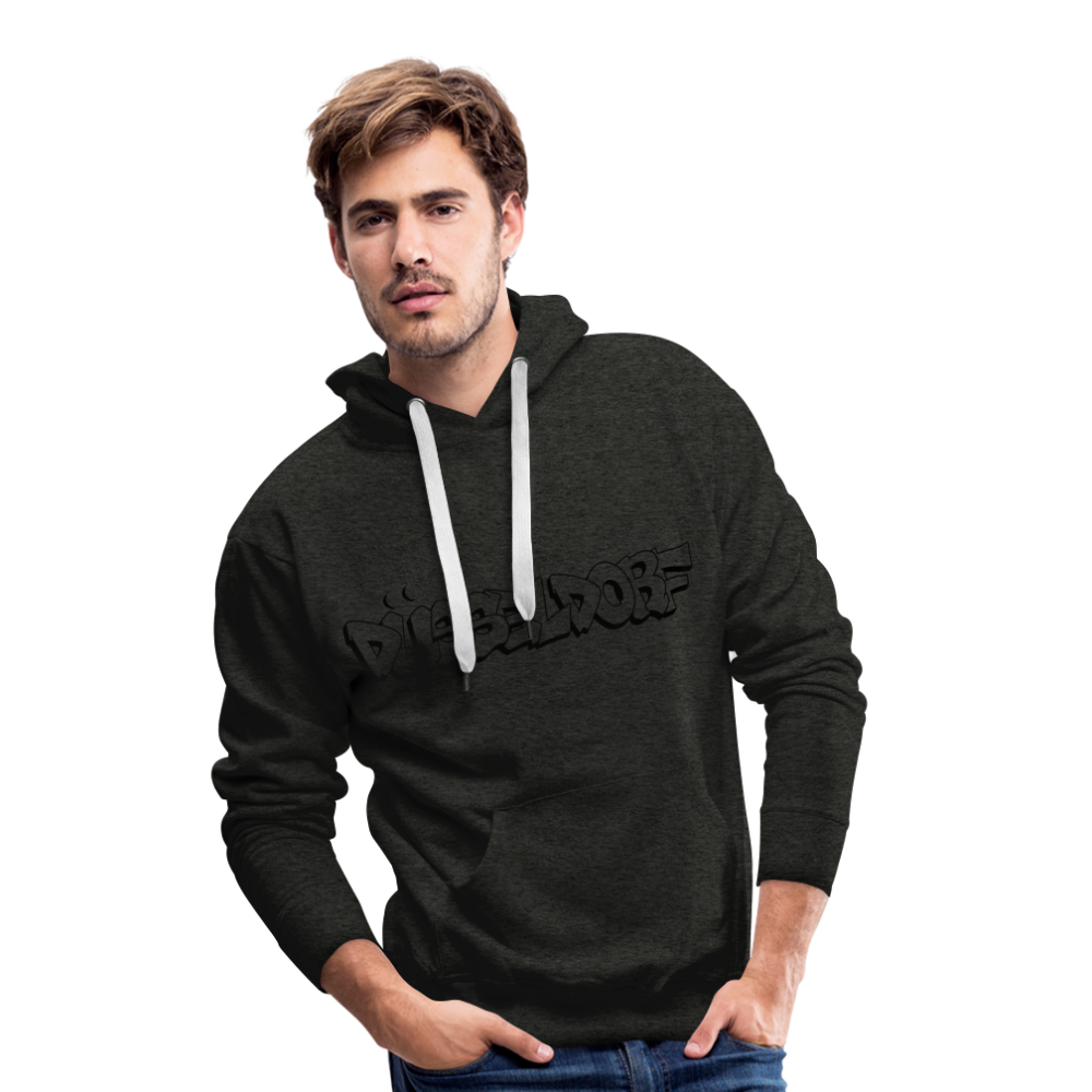 Hoodie Düsseldorf "Graffiti" Dark Edition - charcoal grey