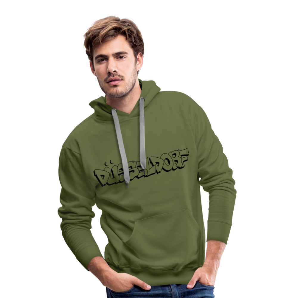 Hoodie Düsseldorf "Graffiti" Dark Edition - olive green