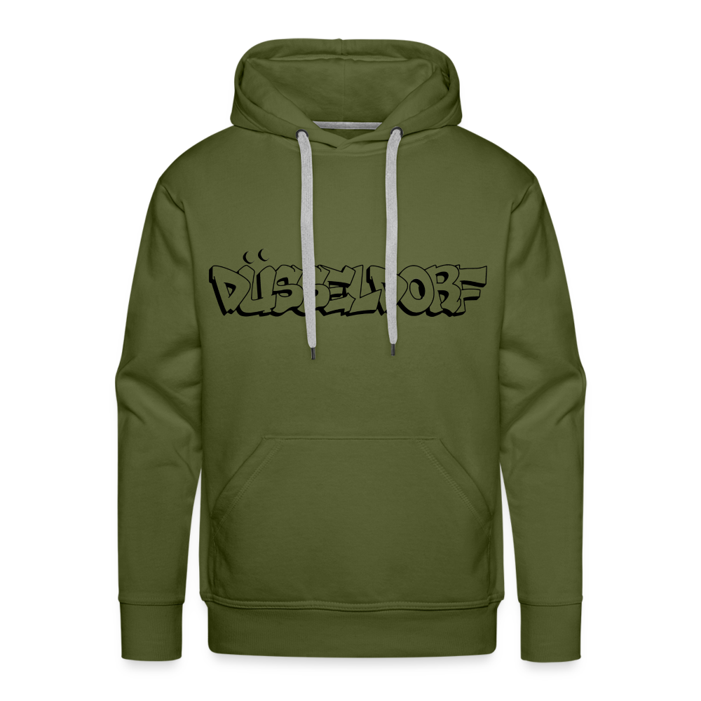 Hoodie Düsseldorf "Graffiti" Dark Edition - olive green