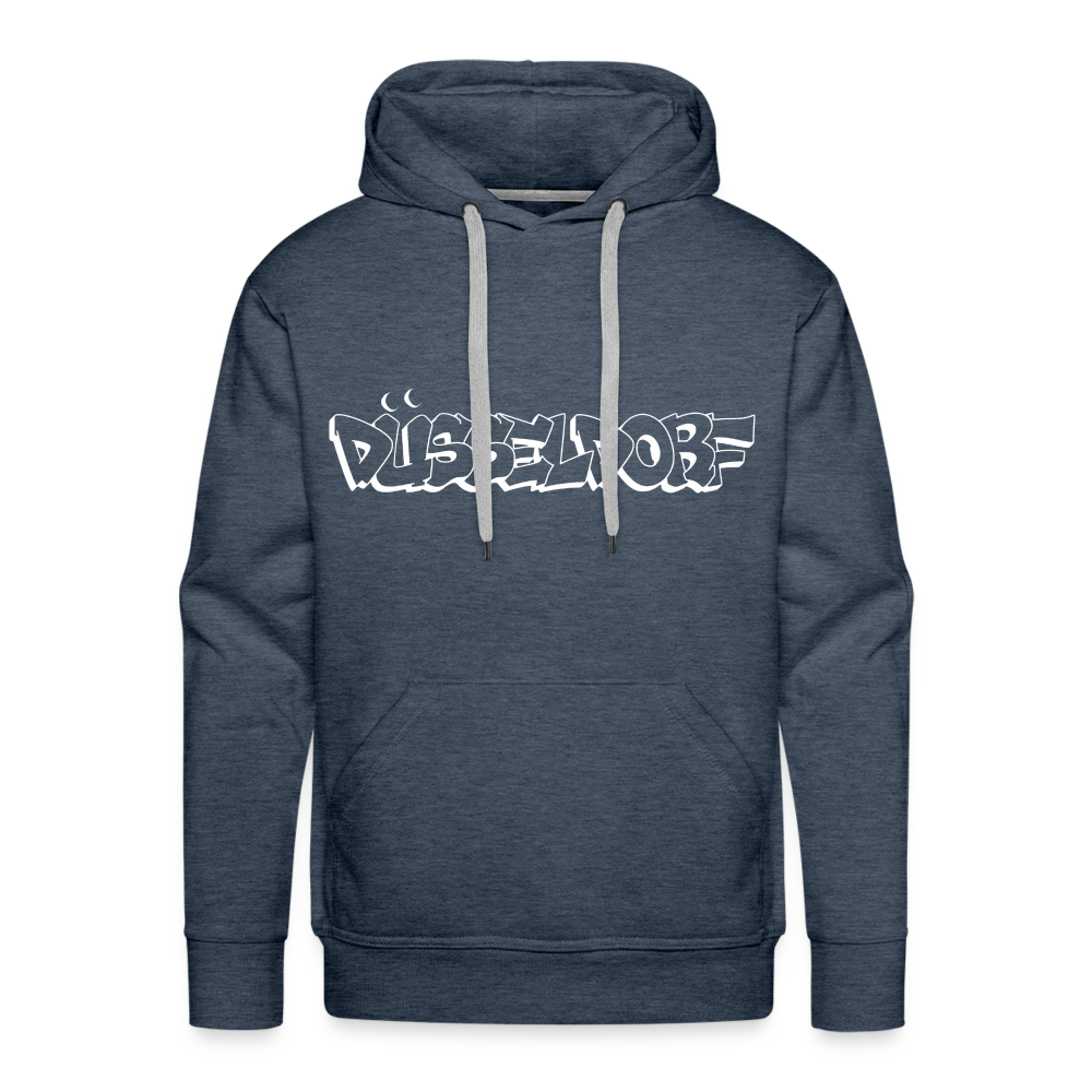 Hoodie Düsseldorf "Graffiti" Bright Edition - heather denim