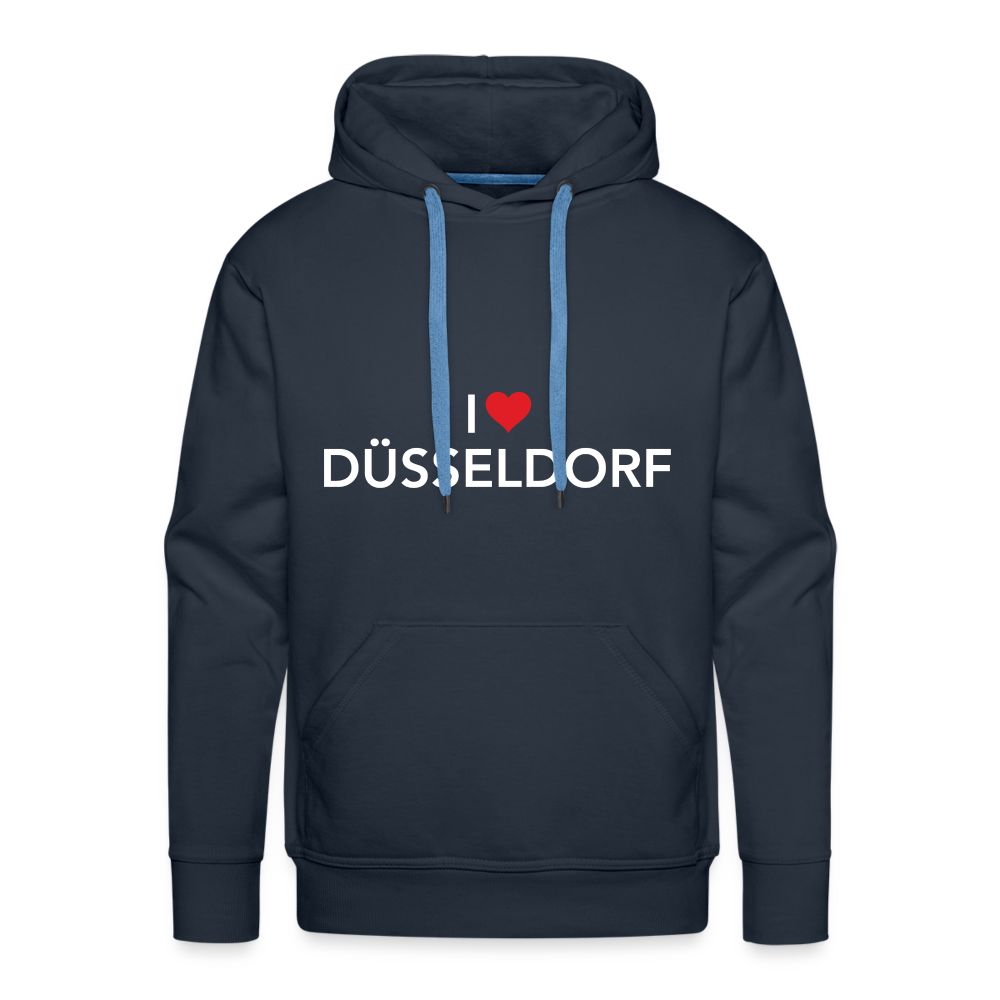 Hoodie "I Love Düsseldorf" Bright Edition - navy