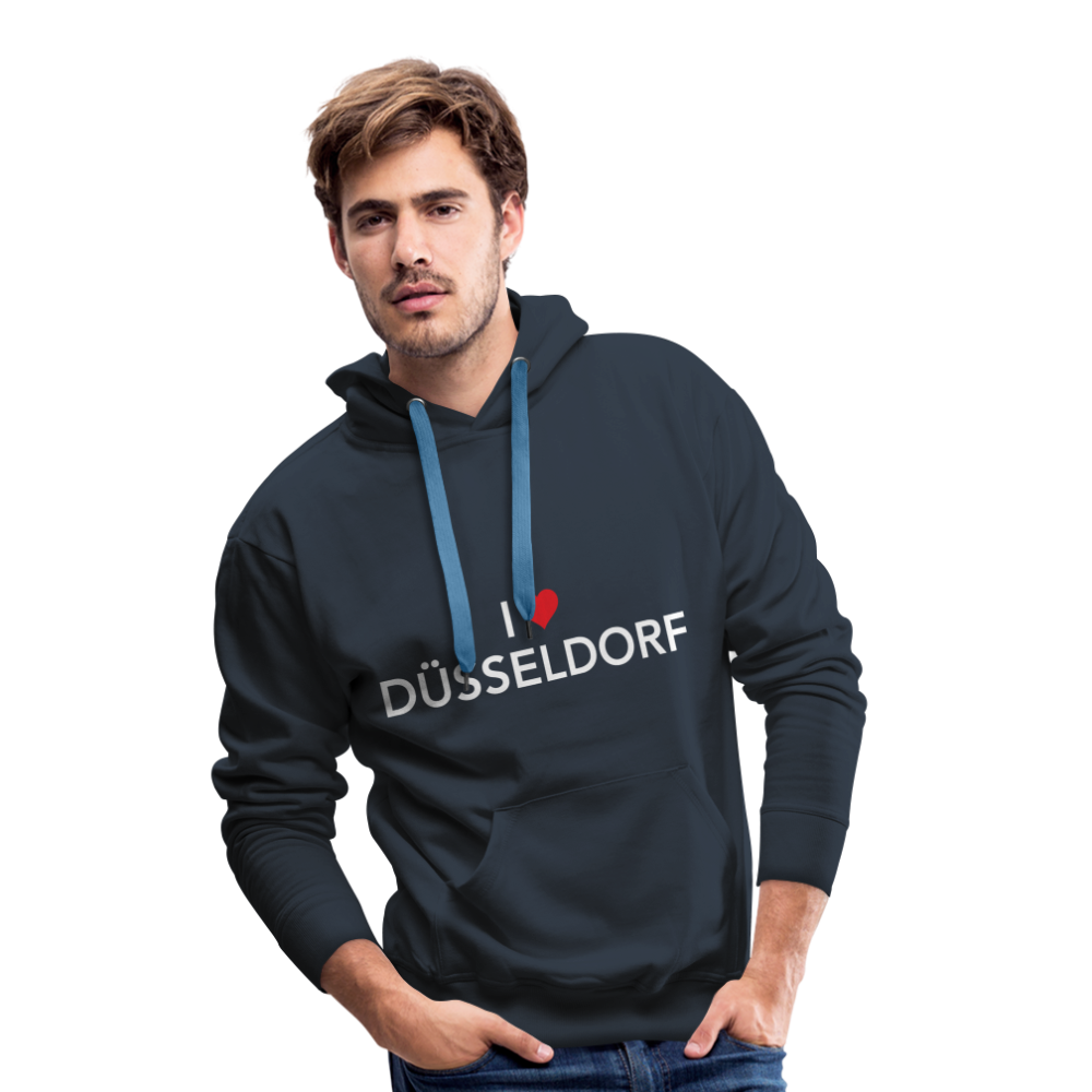 Hoodie "I Love Düsseldorf" Bright Edition - navy