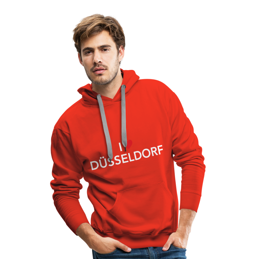 Hoodie "I Love Düsseldorf" Bright Edition - red