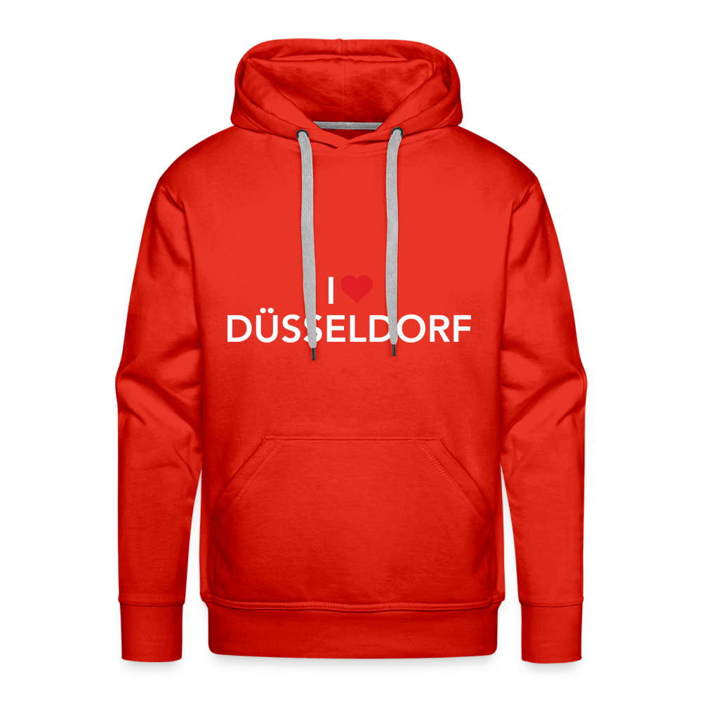 Hoodie "I Love Düsseldorf" Bright Edition - red