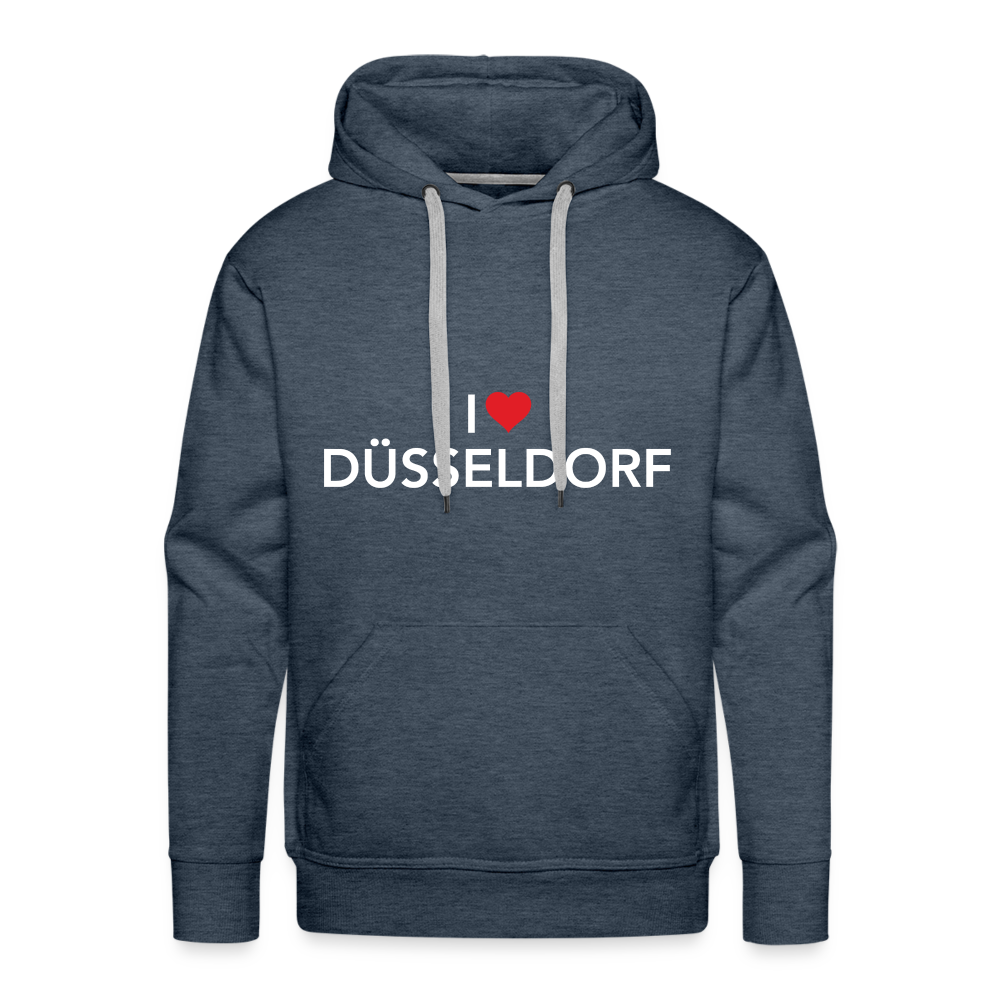 Hoodie "I Love Düsseldorf" Bright Edition - heather denim