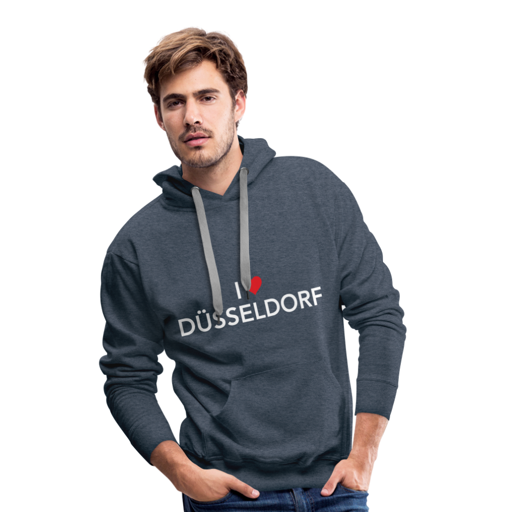 Hoodie "I Love Düsseldorf" Bright Edition - heather denim