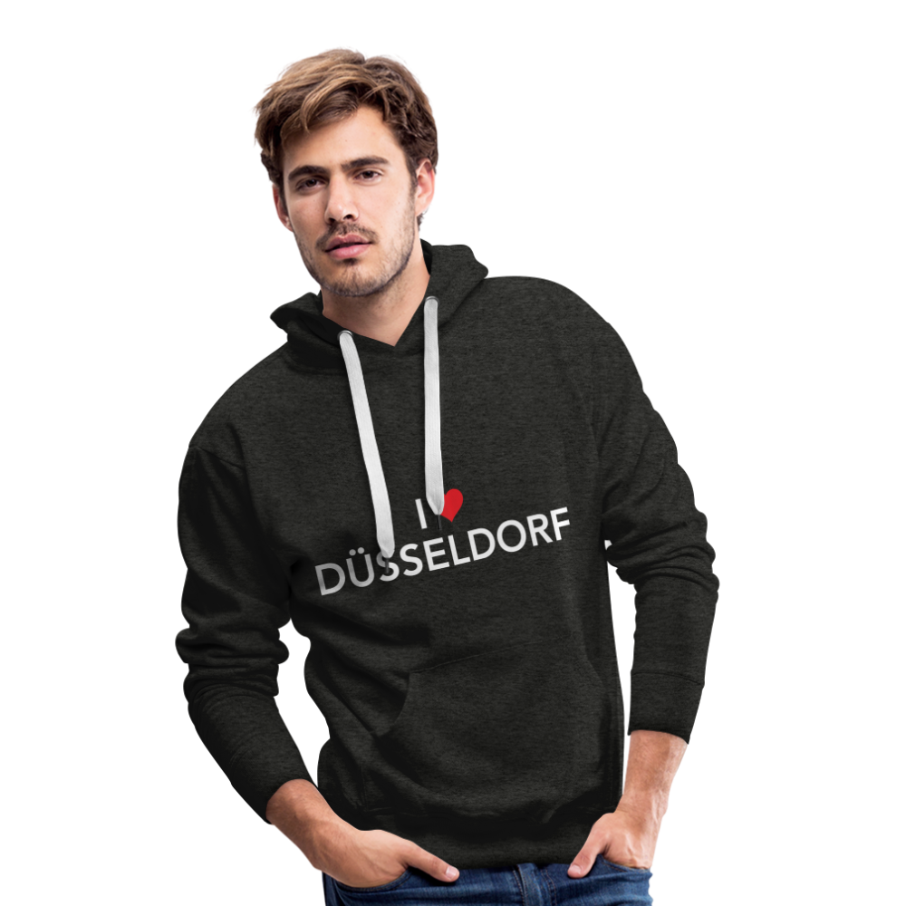 Hoodie "I Love Düsseldorf" Bright Edition - charcoal grey