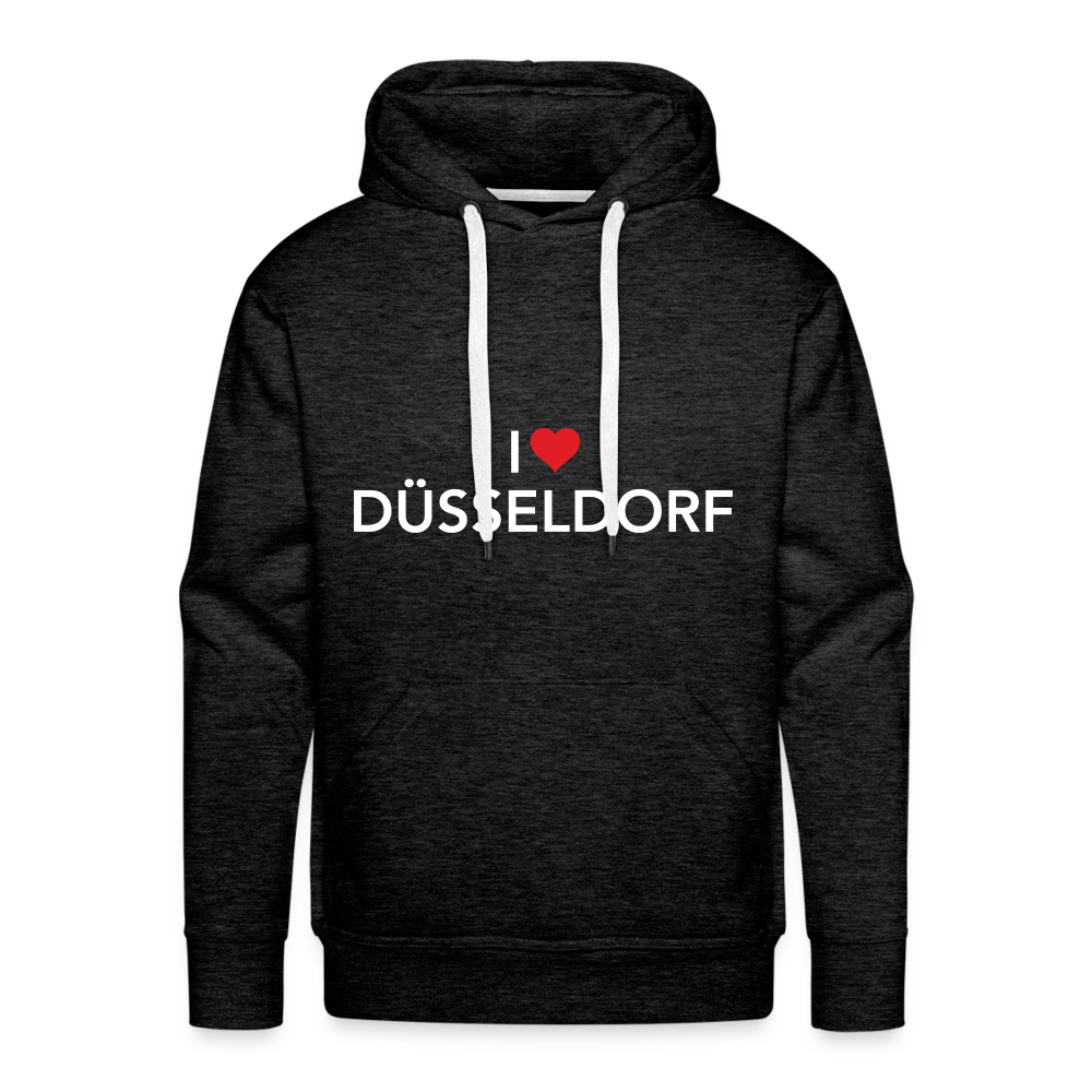 Hoodie "I Love Düsseldorf" Bright Edition - charcoal grey