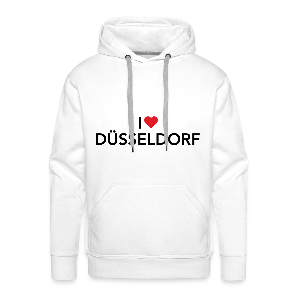 Hoodie "I Love Düsseldorf" Dark Edition - white