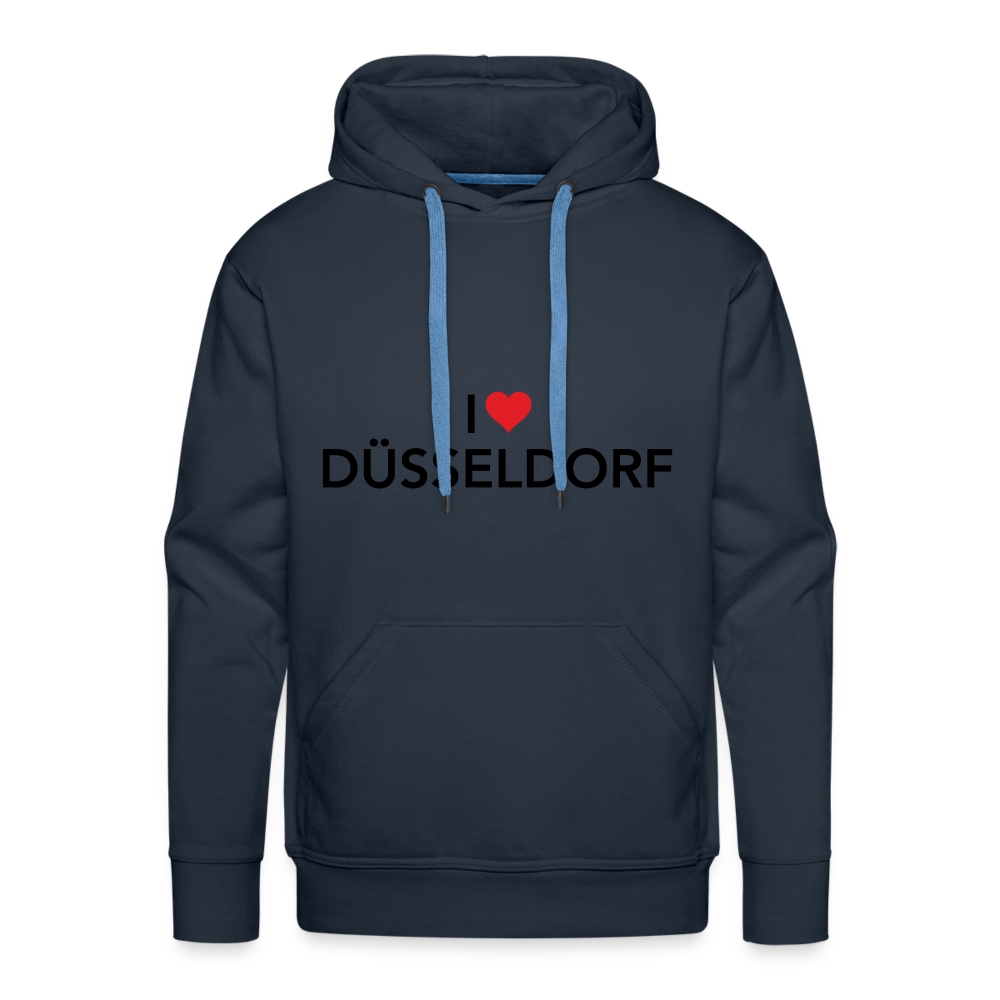 Hoodie "I Love Düsseldorf" Dark Edition - navy