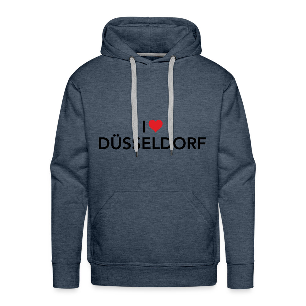 Hoodie "I Love Düsseldorf" Dark Edition - heather denim