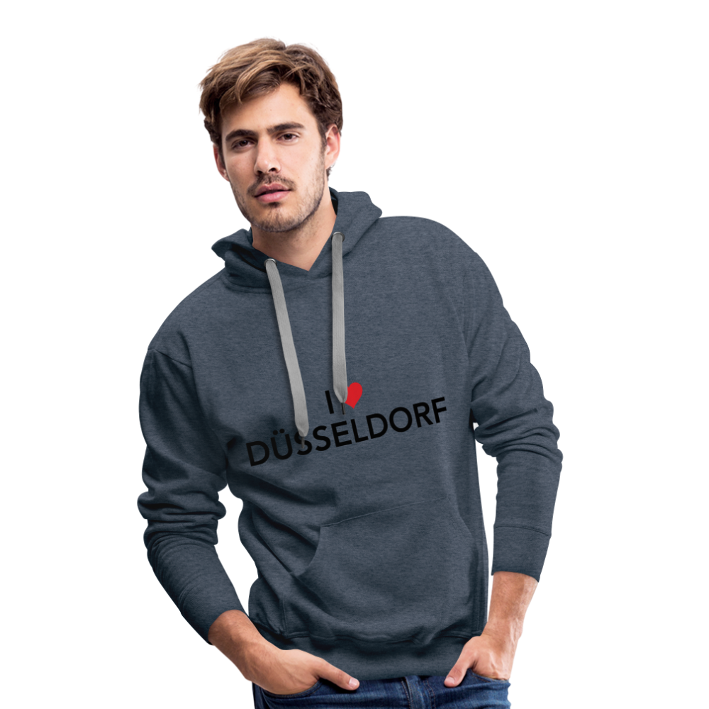 Hoodie "I Love Düsseldorf" Dark Edition - heather denim