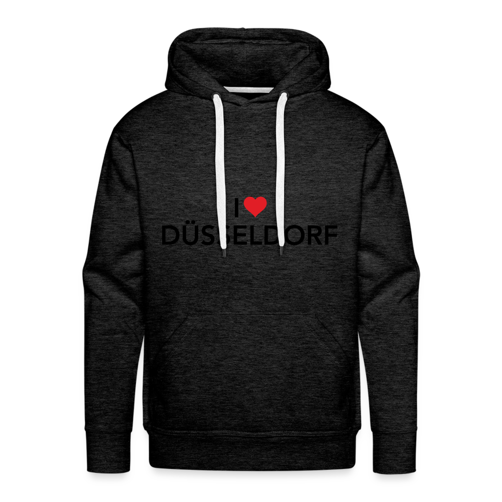 Hoodie "I Love Düsseldorf" Dark Edition - charcoal grey