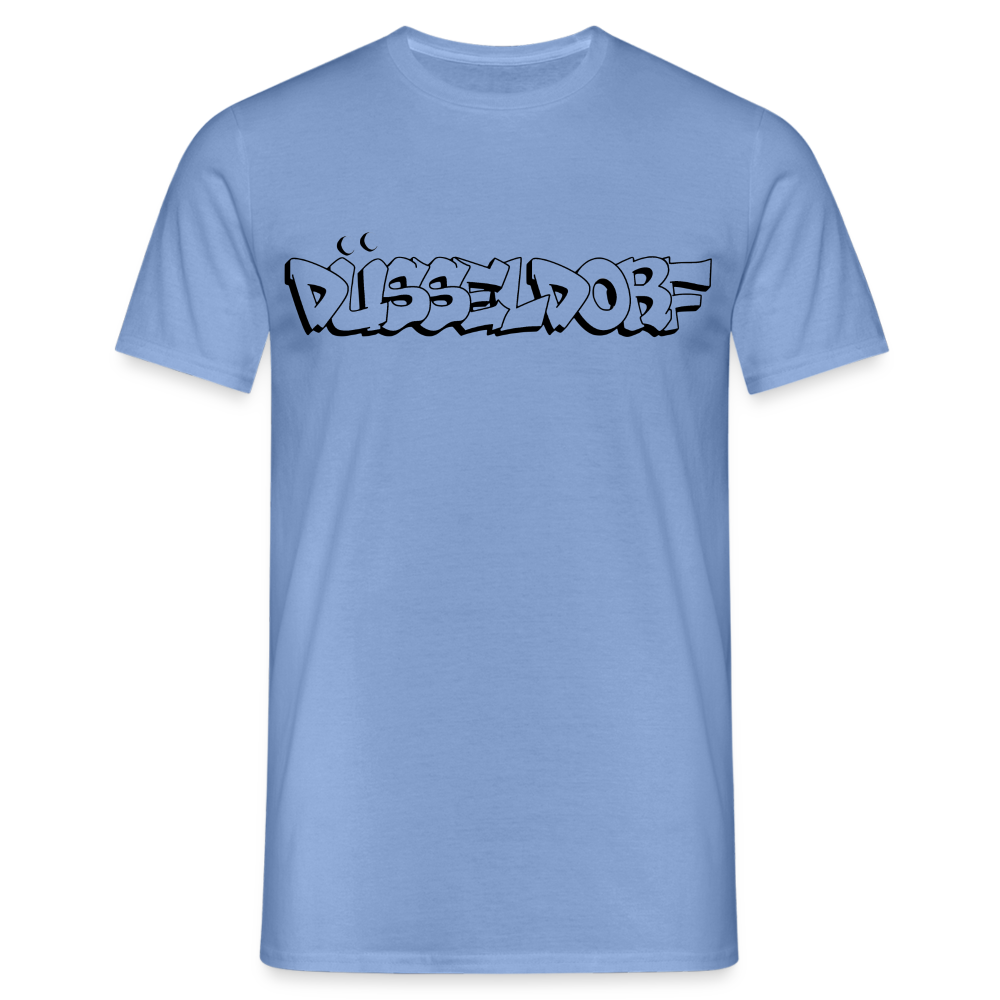T-Shirt Düsseldorf "Graffiti" - carolina blue