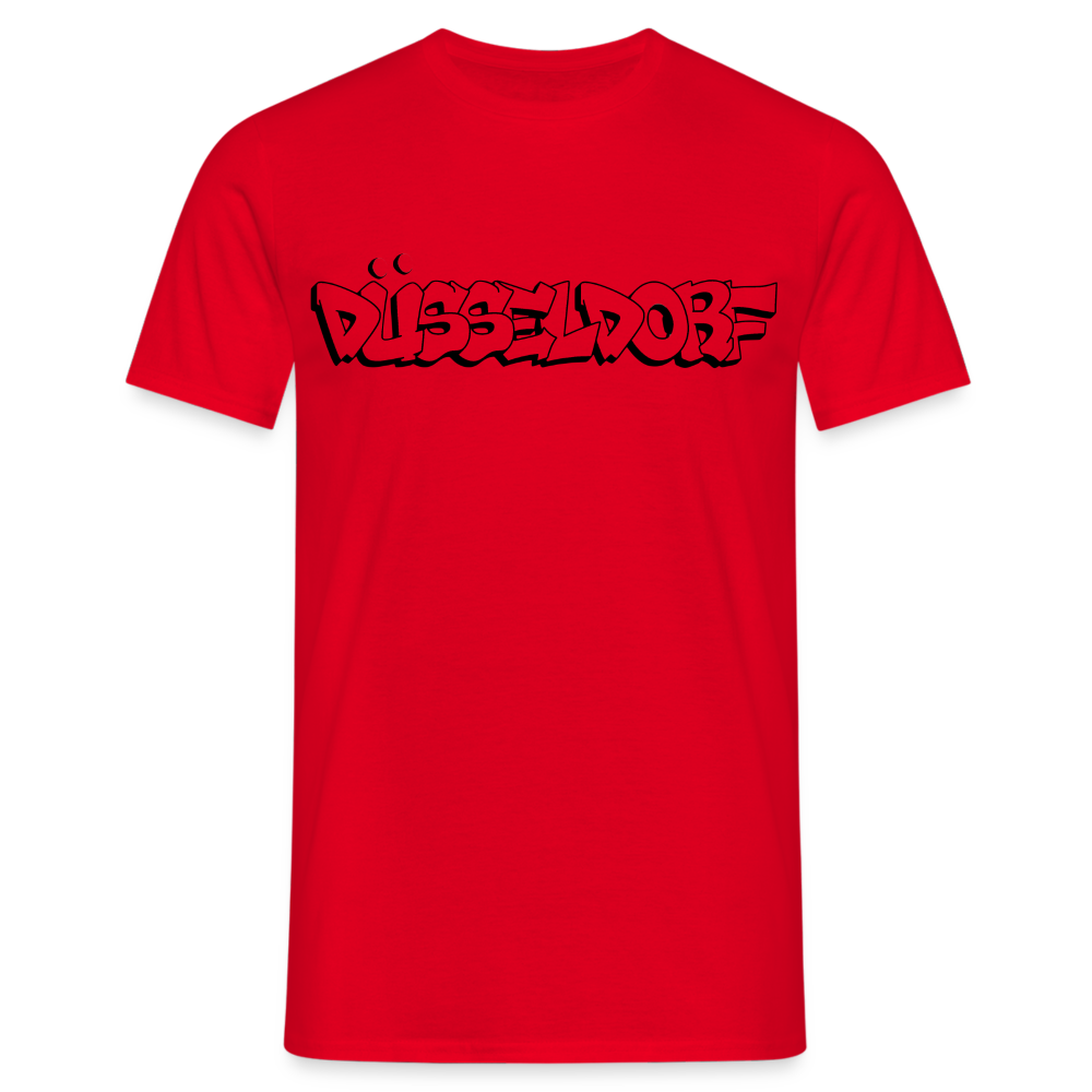 T-Shirt Düsseldorf "Graffiti" - red
