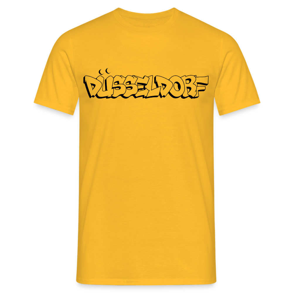 T-Shirt Düsseldorf "Graffiti" - yellow