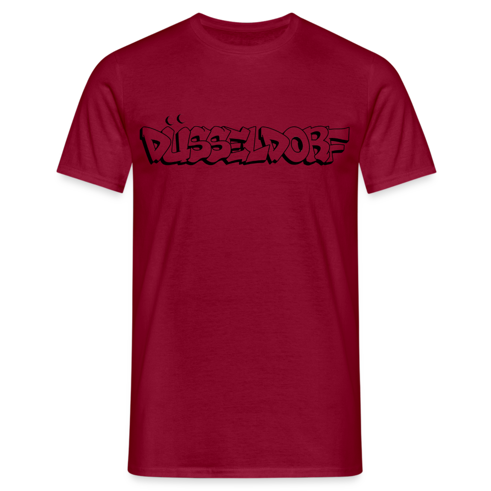 T-Shirt Düsseldorf "Graffiti" - brick red