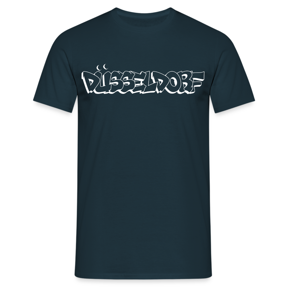 T-Shirt Düsseldorf "Graffiti" Bright Edition - navy