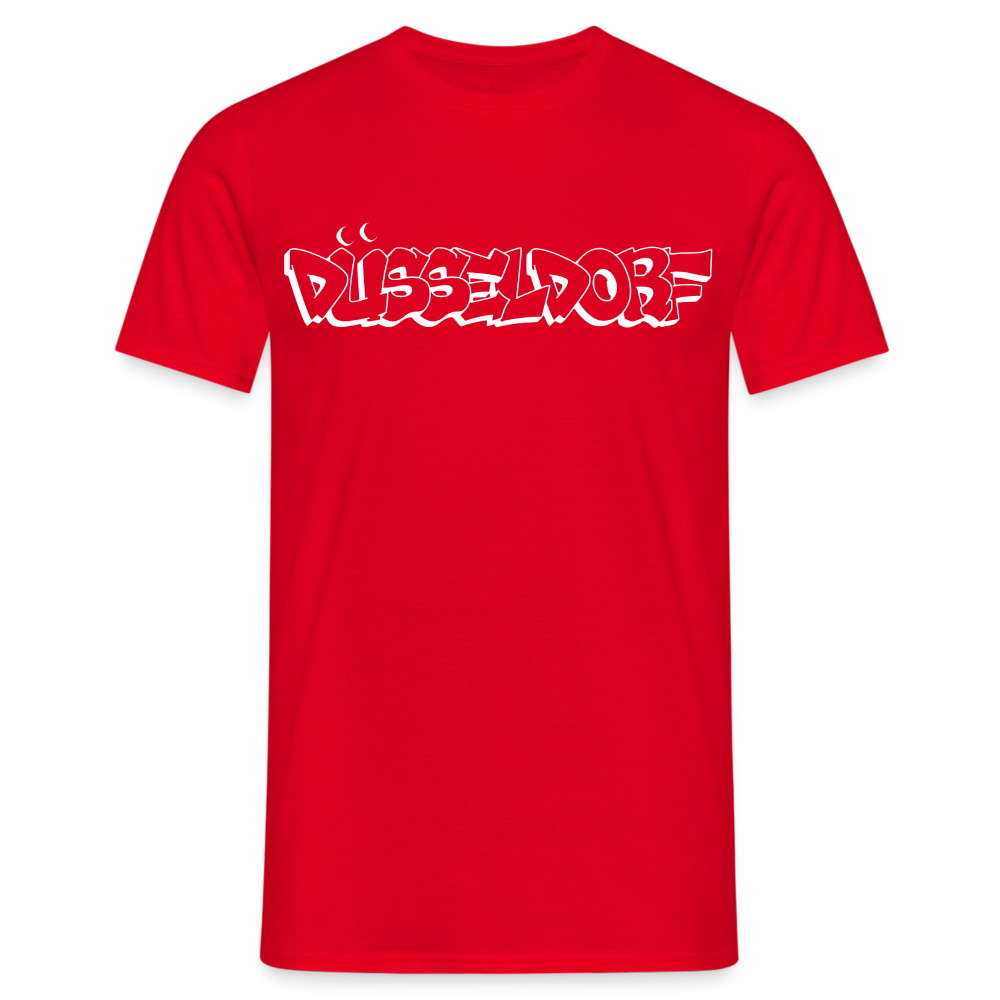 T-Shirt Düsseldorf "Graffiti" Bright Edition - red