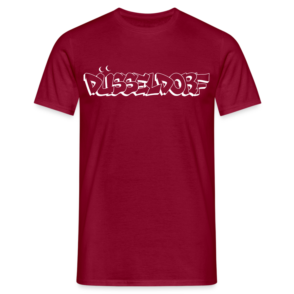 T-Shirt Düsseldorf "Graffiti" Bright Edition - brick red