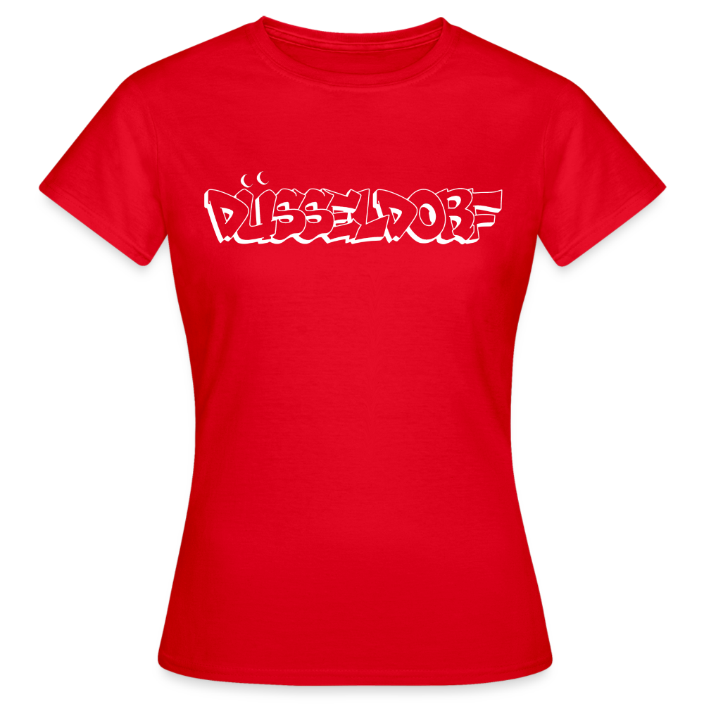 T-Shirt Ladies Düsseldorf "Graffiti" Bright Edition - red