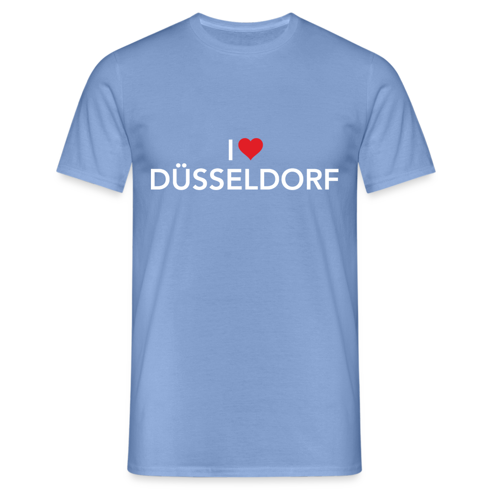 T-Shirt "I Love Düsseldorf" Bright Edition - carolina blue