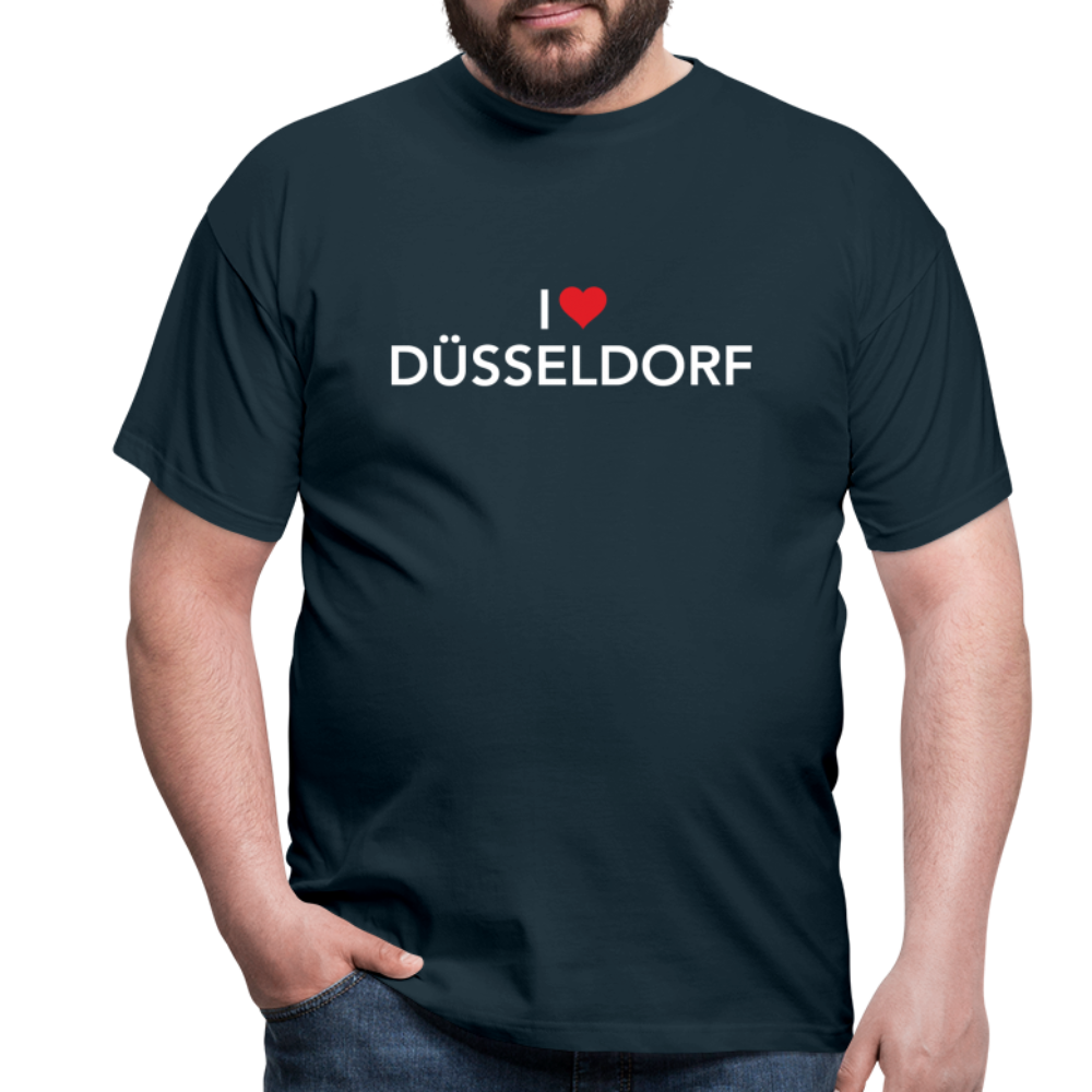 T-Shirt "I Love Düsseldorf" Bright Edition - navy