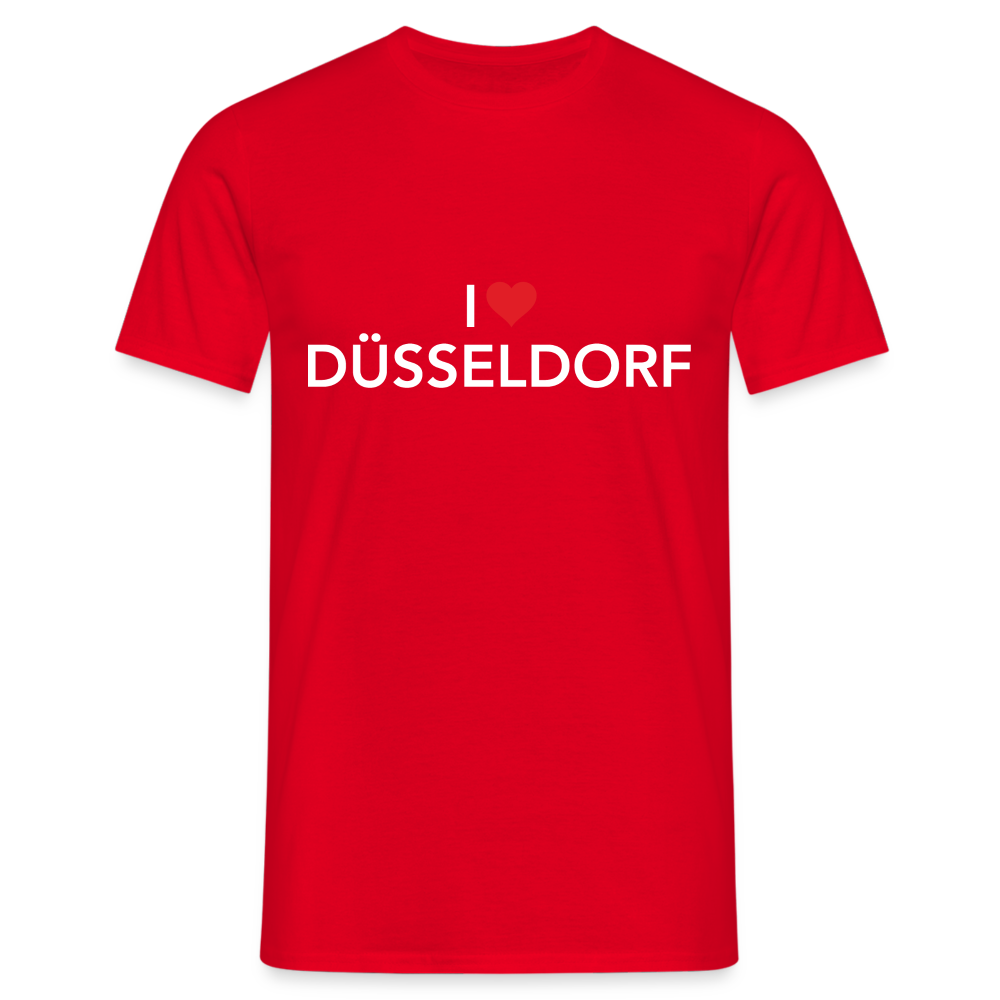 T-Shirt "I Love Düsseldorf" Bright Edition - red