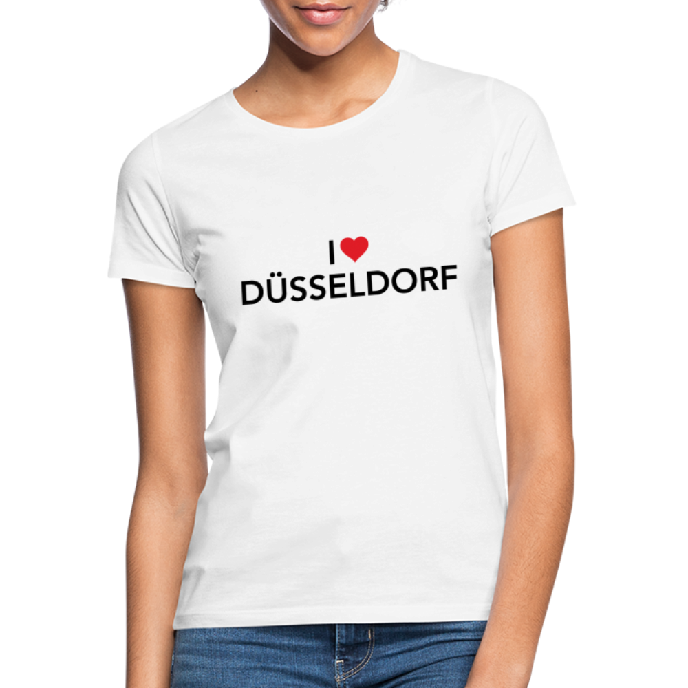 T-Shirt Ladies "I Love Düsseldorf" - white