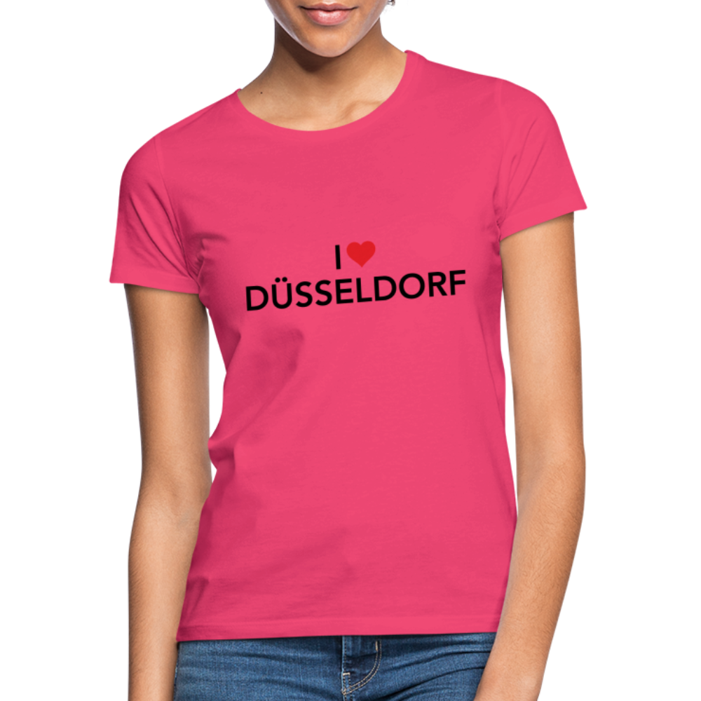 T-Shirt Ladies "I Love Düsseldorf" - azalea