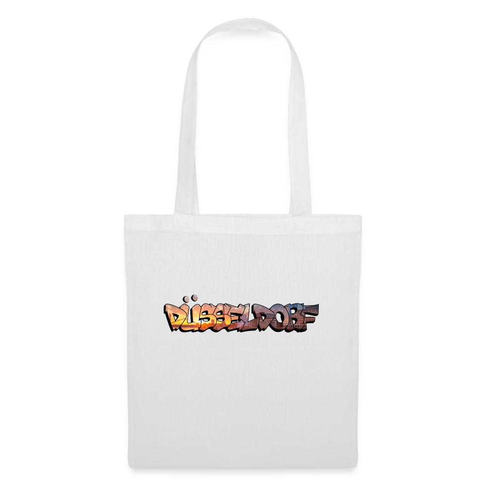 Tote Bag Düsseldorf "Skyline Sunset" - white