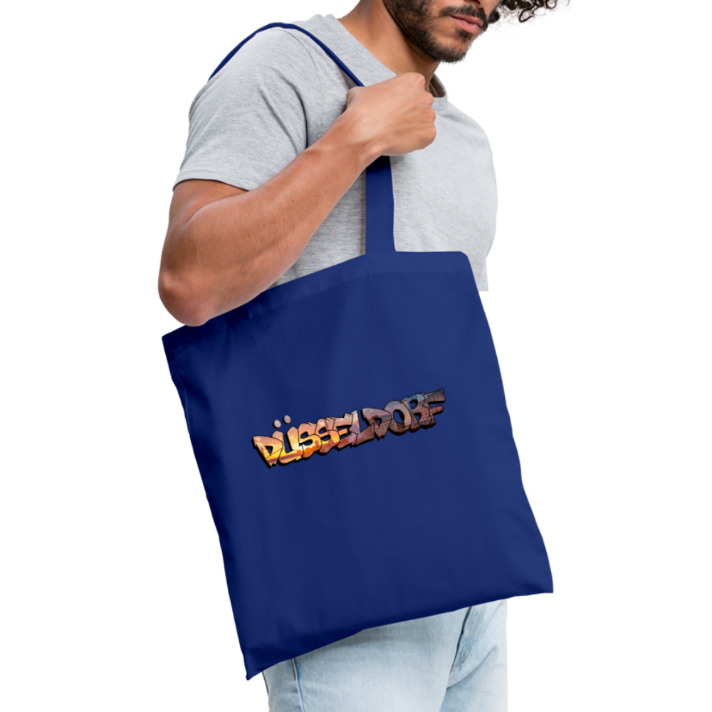 Tote Bag Düsseldorf "Skyline Sunset" - royal blue
