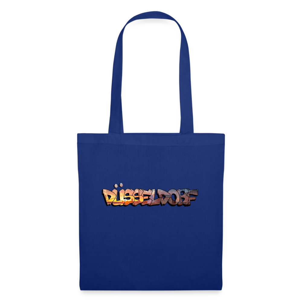 Tote Bag Düsseldorf "Skyline Sunset" - royal blue