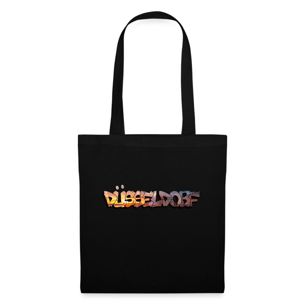 Tote Bag Düsseldorf "Skyline Sunset" - black