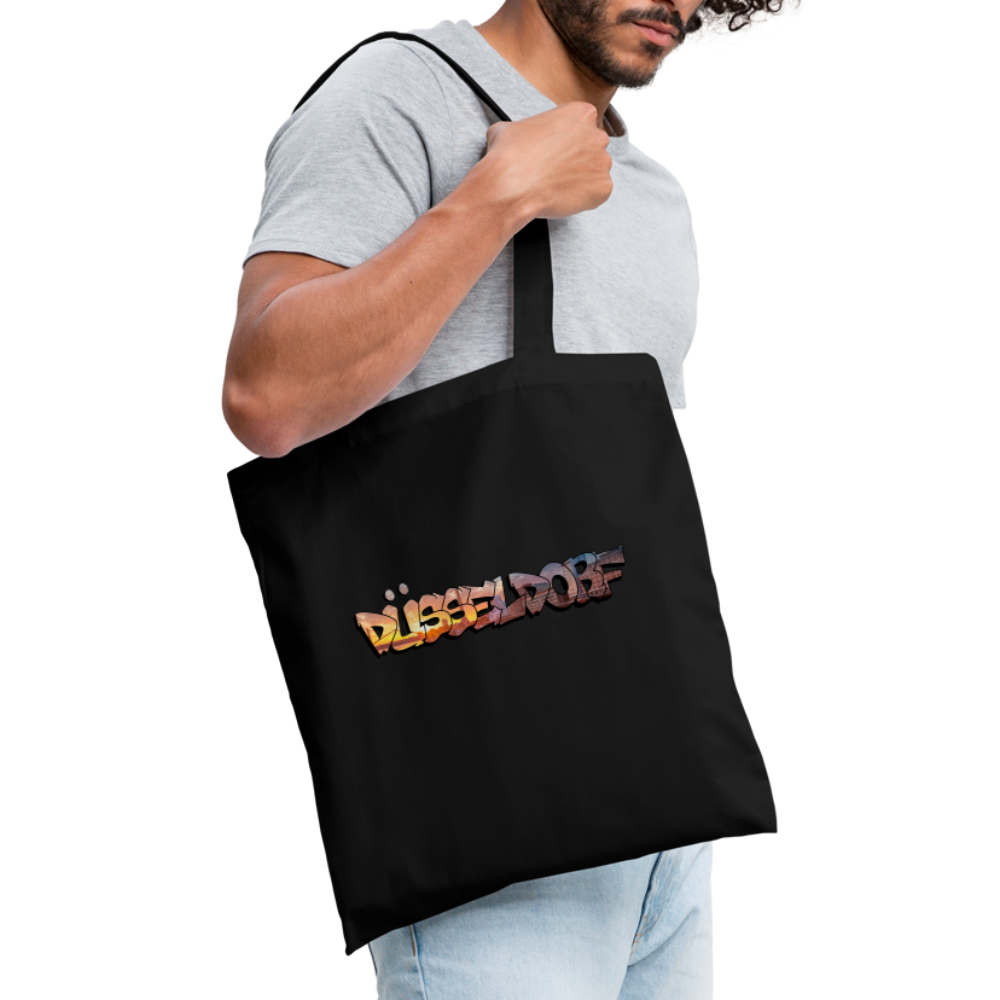 Tote Bag Düsseldorf "Skyline Sunset" - black