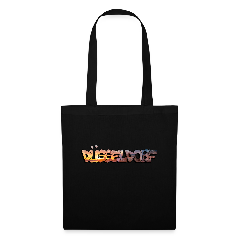 Tote Bag Düsseldorf "Skyline Sunset" - black