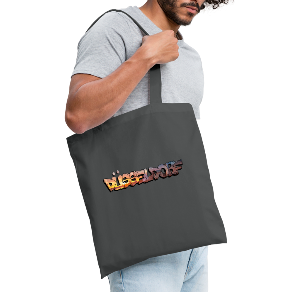 Tote Bag Düsseldorf "Skyline Sunset" - graphite grey