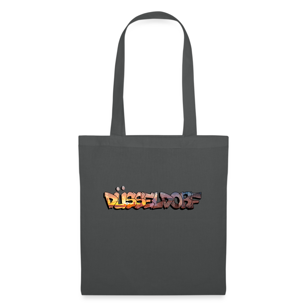 Tote Bag Düsseldorf "Skyline Sunset" - graphite grey